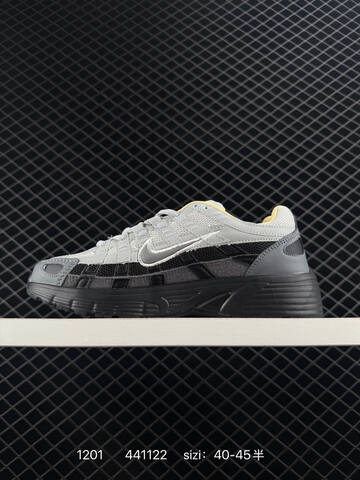 Nike P-6000 Grey Black Light Yellow EU 40-45 5 Running - Men's (BS-73904)