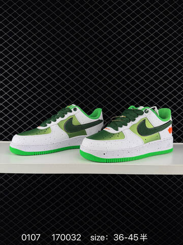 Nike Air Force 1 Low DOAF White Green Orange EU 36-45 5 Lifestyle - Unisex (BS-73270)