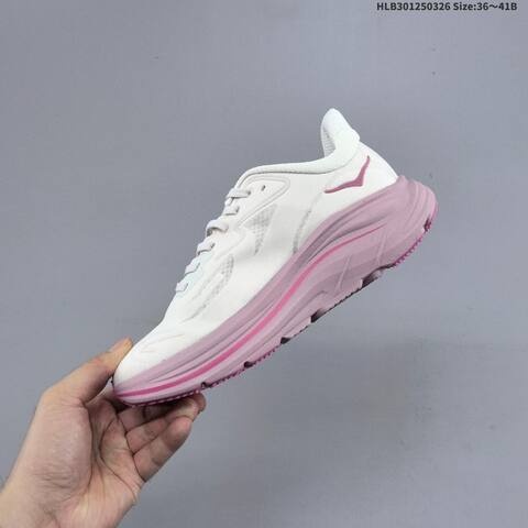 HOKA ONE ONE Bondi 8 Off White Light Pink EU 36-41 Running Shoe Running Sneakers - Unisex (BS-69374)