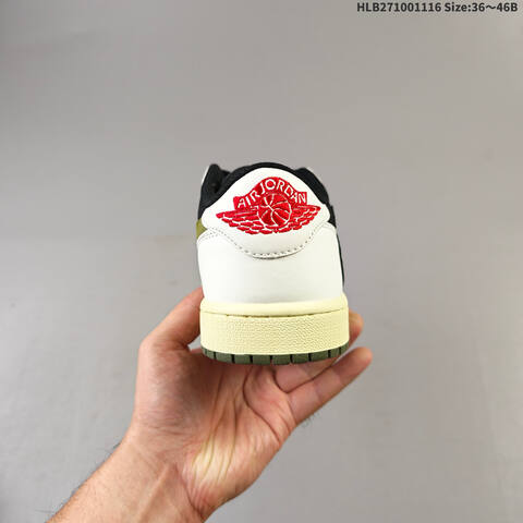 Nike Air Jordan 1 Low OG SP Black White Olive Cream EU 36-46 Casual - Unisex (BS-63625)