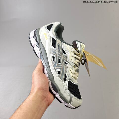 ASICS Gel-NYC Black Grey Cream Silver EU 36-45 Running Shoe Running Sneakers - Unisex (BS-69240)