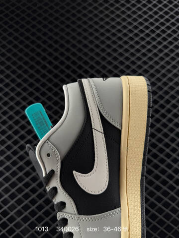 Jordan Air Jordan 1 Low Black Light Grey Pale Yellow EU 36-46 Sneaker - Unisex BS-80530