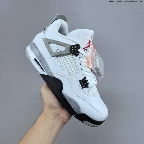 Air Jordan 4 Retro OG White Cement Replica AIR JORDAN 4 Aj4 Lifestyle BS-66661