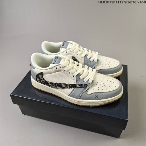 Jordan Air Jordan 1 Low Travis Scott White Grey Navy Green Black Assorted EU 36-45 Lifestyle - Unisex (BS-63850)