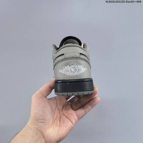 Jordan Air Jordan 1 Low Black Gray Coral EU 36-46 Basketball - Unisex (BS-67177)