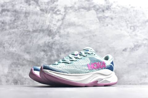 HOKA Rincon 4 Mint Blue Pink White Navy Running Shoe Running Sneakers (BS-59412)