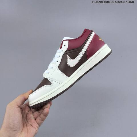 Jordan Air Jordan 1 Low OG White Brown Burgundy EU 36-46 Basketball - Unisex (BS-67074)