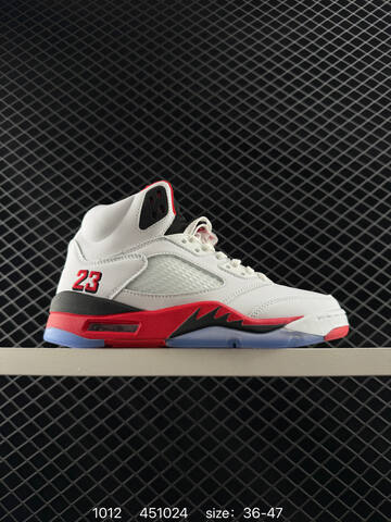 Jordan Air Jordan 5 Retro High HQ7978-101 White Red Black Blue EU 36-47 Basketball Shoe - Unisex BS-80531