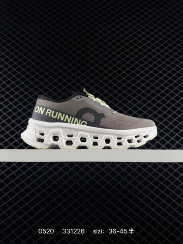 On Cloudmonster Black White Olive EU 36-45 Running Shoe Running Sneakers - Unisex (BS-85263)