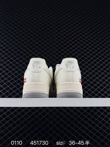 Nike Air Force 1 07 Low White Gray With Red Accents 36-45 Lifestyle - Unisex (BS-73205)
