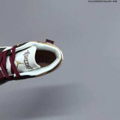 Jordan Air Jordan 1 Low White Brown Gold Burgundy EU 36-45 Lifestyle - Unisex (BS-65878)