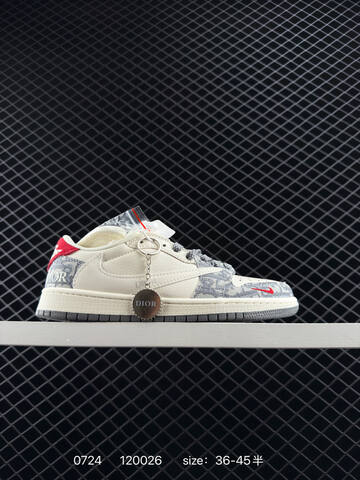 Jordan Air Jordan 1 Low OG SP Beige Grey Red White EU 36-45 Sneaker - Unisex BS-81022