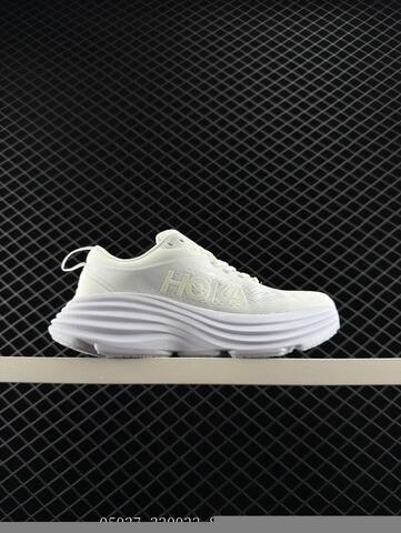 HOKA Bondi 8 Light Grey Off White EU 36-45 Running Shoe Running Sneakers - Unisex (BS-86635)