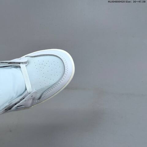 Jordan Air Jordan 1 High OG White Light Grey Off-white With Blue And Orange Accents 36 47 5B Lifestyle - Unisex (BS-66125)