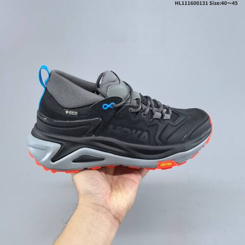 HOKA Kaha 3 Low GTX Black Grey Orange Blue EU 40-45 Trail Shoe Trail Running Sneakers Men s BS-69393