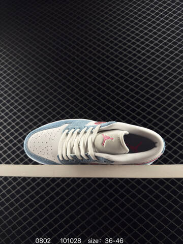 Jordan Air Jordan 1 Low HQ2001 400 White Light Blue Pink EU 36-46 Sneaker - Unisex BS-80982