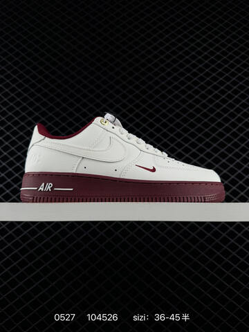 Nike Air Force 1 Low 40th Anniversary DQ7658-100 White Burgundy Black EU 36-45 Lifestyle - Unisex BS-71173