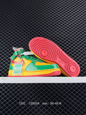 Nike Air Force 1 07 Green Yellow Red EU 36-45 5 Lifestyle - Unisex (BS-73889)