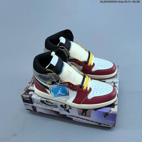 Jordan Air Jordan 1 Retro High OG White Varsity Red Black Gray 35 5 48 5 Lifestyle - Unisex (BS-66044)