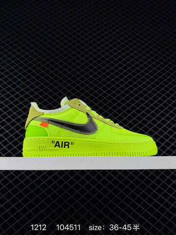 Nike Air Force 1 Low Volt Neon Yellow Black EU 36-45 5 Lifestyle - Unisex (BS-73753)