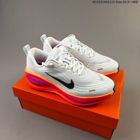 Nike Vomero Plus ReactX Air Zoom White Black Orange Purple EU 35 5-46 Running Shoe - Unisex (BS-63676)