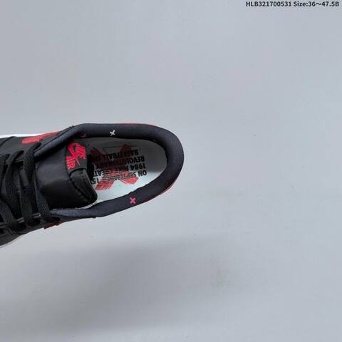Nike Air Jordan 1 Retro Low OG Black Red White EU 36 47 5 Casual - Unisex (BS-65831)