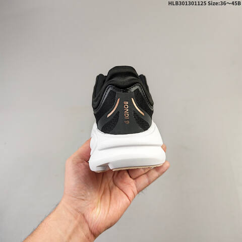 HOKA ONE ONE Bondi 9 Black White Rose Gold EU 36-45 Running Shoe Running Sneakers - Unisex (BS-69445)