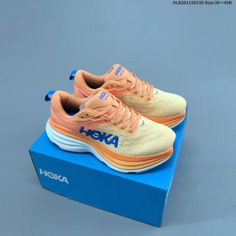 HOKA ONE ONE Bondi 8 Red Navy Yellow White Cyan EU 36-45 Running Shoe Running Sneakers - Unisex (BS-69367)