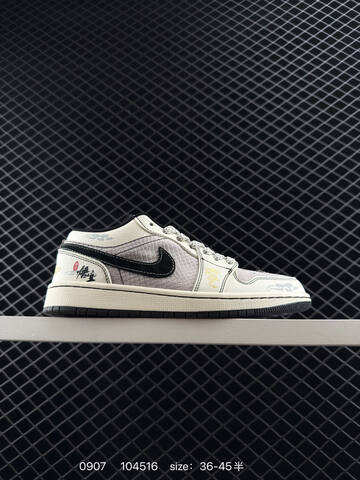 Jordan Air Jordan 1 Low Off White Grey Red EU 36-45 Sneaker - Unisex BS-80748
