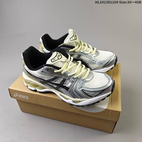 ASICS GEL-KAYANO 14 Black Silver Neon Yellow EU 36-45 Running Shoe Running Sneakers - Unisex (BS-69327)