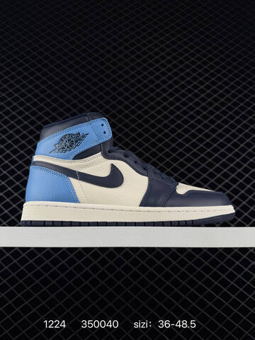 Jordan Air Jordan 1 Retro High OG 555088-060 Sail Navy University Blue EU 36-48 5 Basketball Shoe - Unisex (BS-79998)