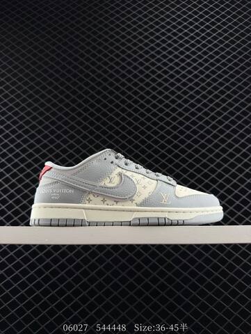 Nike Dunk Low Light Grey Off White Red EU 36-45 Skate Shoe - Unisex (BS-81140)