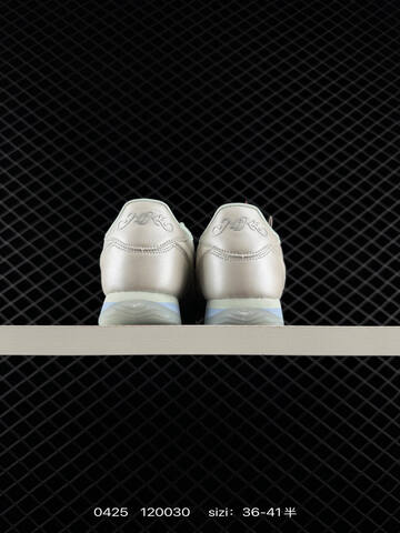 Nike Cortez Low All Petals United Pearlescent Off-white With Light Mint Accents Pale Blue Midsole Stripe Iridescent Swoosh Embossed Star Heart Details EU 36-41 Half Sizes Available Lifestyle - Unisex (BS-71879)