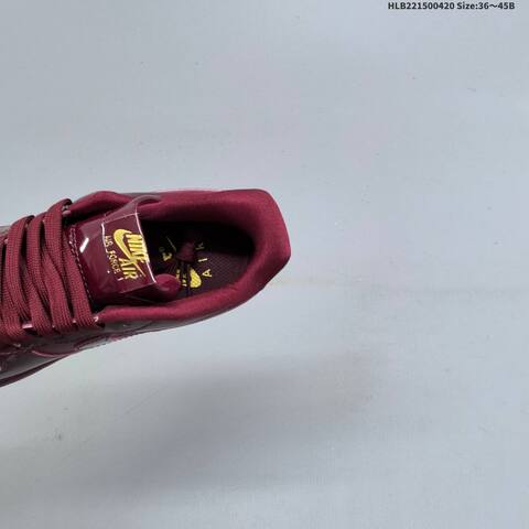 Nike Air Force 1 07 LV8 IO9970-638 Burgundy Gold EU 36-45 Sneaker - Unisex (BS-60624)