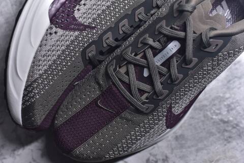 Nike REACTX PEGASUS Plus Grey Dark Purple White Black Running Shoe BS-59555