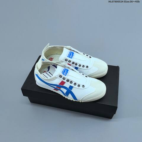 Onitsuka Tiger Mexico 66 Slip On White Blue Red Cream EU 36-45 Sneaker Casual Sneakers - Unisex (BS-68801)