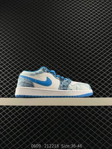 Jordan Air Jordan 1 Low White Blue Washed Denim EU 36-46 Sneaker - Unisex BS-81233