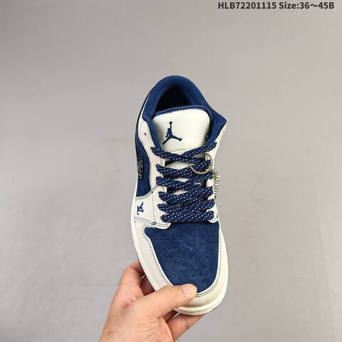 Jordan Air Jordan 1 Low White And Navy Blue 36-45 Casual - Unisex (BS-63702)