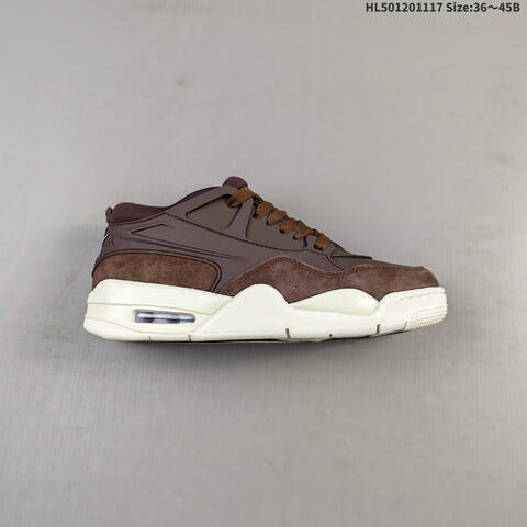 Jordan Air Jordan 4 RM White Grey Black Yellow And Brown Dark Brown Cream EU 36-45 Lifestyle - Unisex (BS-63579)