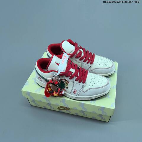 Nike Air Jordan 1 Low White Navy Red Gold EU 36-45 Lifestyle - Unisex (BS-65889)