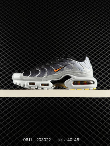 Nike Air Max Plus White Silver Navy Black EU 40-46 Running - Men's (BS-70843)