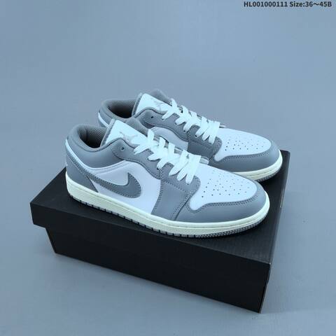 Jordan Air Jordan 1 Low Vintage Grey White EU 36-45 Casual - Unisex (BS-67010)