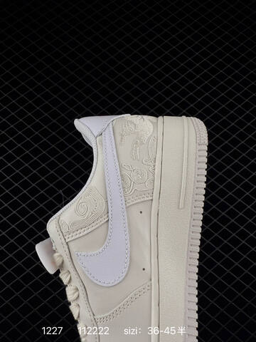 Nike Air Force 1 07 LV8 Cream White With Red Accents 36-45 Casual - Unisex (BS-73454)