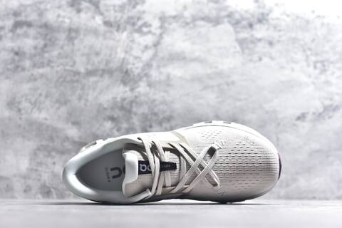 On Running Cloud X4 Beige White Dark Purple Running Shoe Running Sneakers (BS-59773)