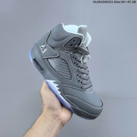 Air Jordan 5 Retro Wolf Grey Replica AIR JORDAN 5 Aj5 Lifestyle BS-66485