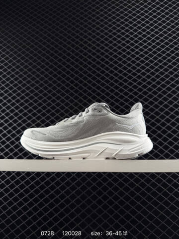 HOKA ONE ONE Clifton 10 Light Grey White EU 36-45 Running Shoe Running Sneakers Unisex BS-86526