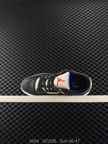 Jordan Air Jordan 3 Retro Rare Air Black Grey Blue Cream Red EU 36-47 Basketball Shoe - Unisex (BS-81263)