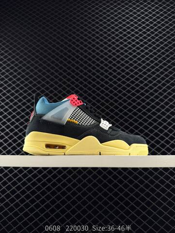 Jordan Air Jordan 4 Retro Beige Black Yellow Red Blue EU 36-46 Basketball Shoe - Unisex BS-81238