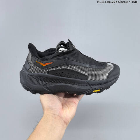 HOKA ONE ONE Project Transport Black White Neon Yellow EU 36-45 Trail Shoe Trail Running Sneakers - Unisex (BS-69418)