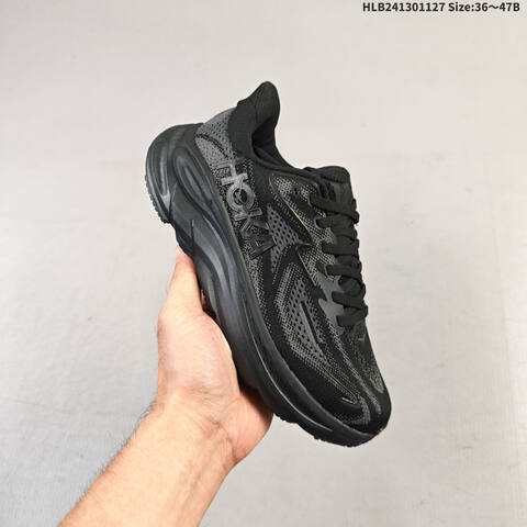 HOKA ONE ONE Clifton 10 Black Rose Gold White EU 36-47 Running Shoe Running Sneakers - Unisex (BS-69443)